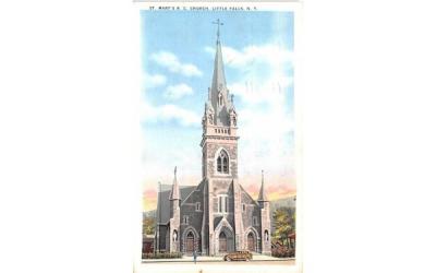 St Mary's RC Church Little Falls, New York Postcard