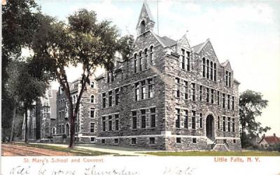 St Mary's School and Convent Little Falls, New York Postcard