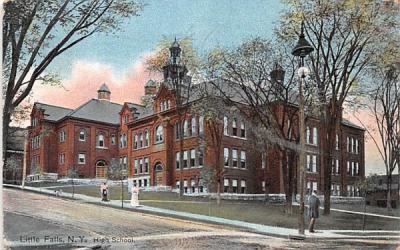 High School Little Falls, New York Postcard