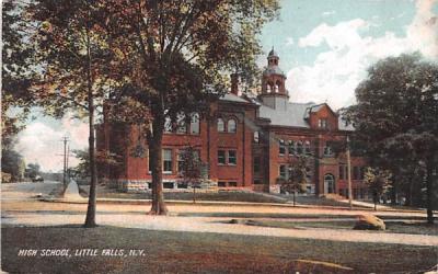 High School Little Falls, New York Postcard