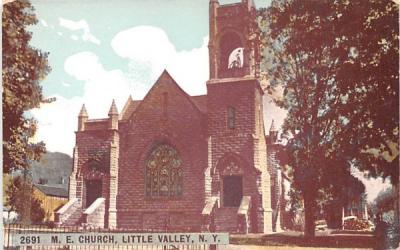 ME Church Little Valley, New York Postcard