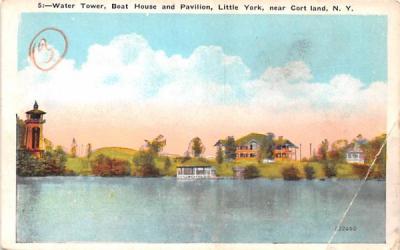 Water Tower Little York Lake, New York Postcard
