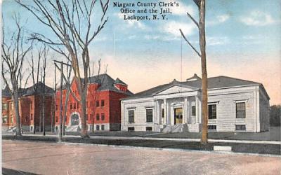 Niagara County Clerk's Office & the Jail Lockport, New York Postcard