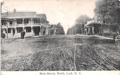 Main Street Lodi, New York Postcard