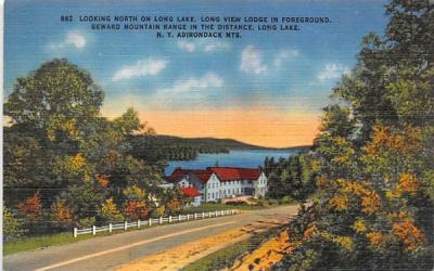 Seward Mountain Range Long Lake, New York Postcard