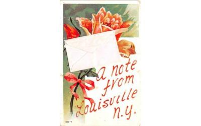 Note from Louisville, New York Postcard