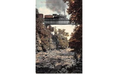 Rail Road Bridge Lowville, New York Postcard