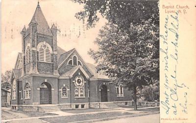 Baptist Church Lyons, New York Postcard