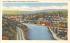 Barge Canal & Industries Little Falls, New York Postcard