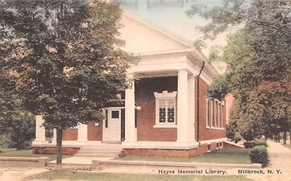 Hayes Memorial Library Millbrook, New York Postcard