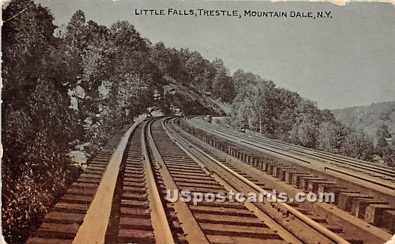 Little Falls and Trestle - Mountaindale, New York NY Postcard