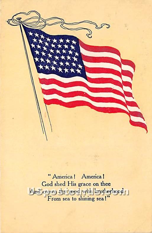 American Flag - Mountaindale, New York NY Postcard