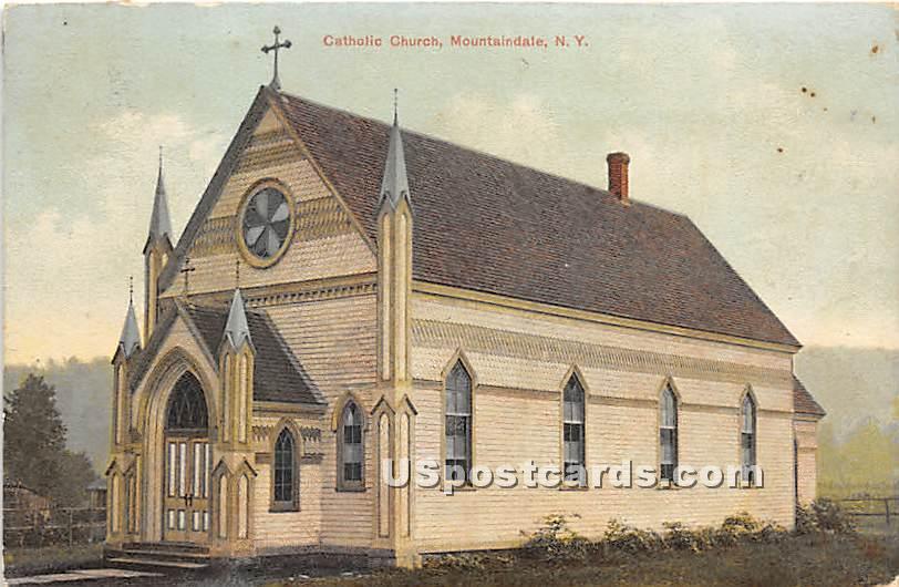 Catholic Church - Mountaindale, New York NY Postcard