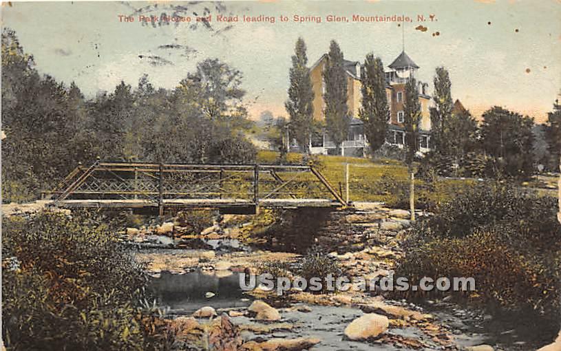 Park House and Road Leading to Spring Glen - Mountaindale, New York NY Postcard