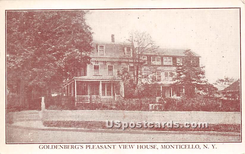 Goldenberg's Pleasant View House - Monticello, New York NY Postcard