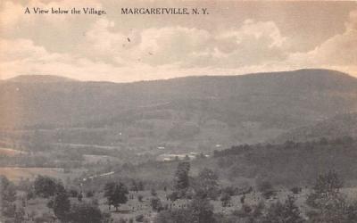 View below the Village Margaretville, New York Postcard