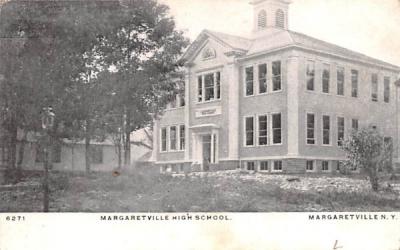 Margaretville High School New York Postcard
