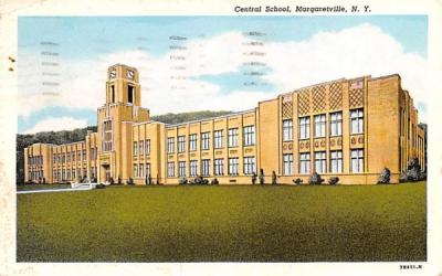 Central School Margaretville, New York Postcard