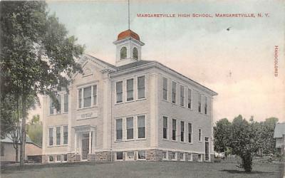 Margaretville High School New York Postcard