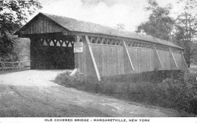Old Covered Bridge Margaretville, New York Postcard