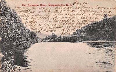 Delaware River Margaretville, New York Postcard