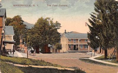 Four Corners Masonville, New York Postcard