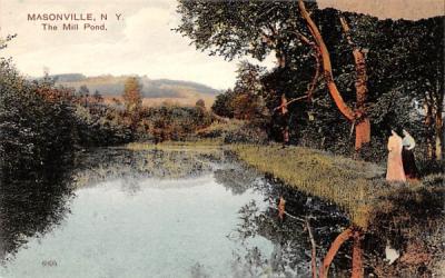 The Mill Pond Masonville, New York Postcard