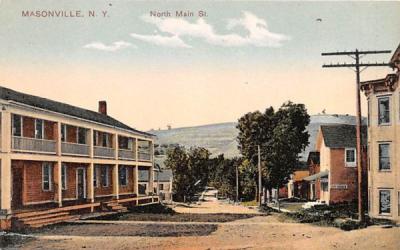 North Main Street Masonville, New York Postcard