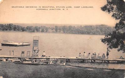 Swimming, Sylvan Lake Millbrook, New York Postcard