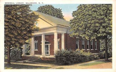 Memorial Library Millbrook, New York Postcard