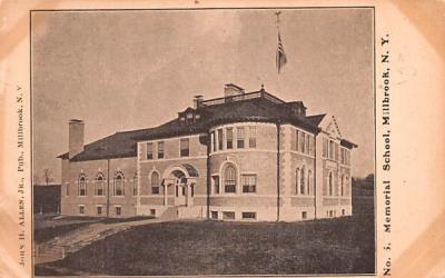 Memorial School Millbrook, New York Postcard
