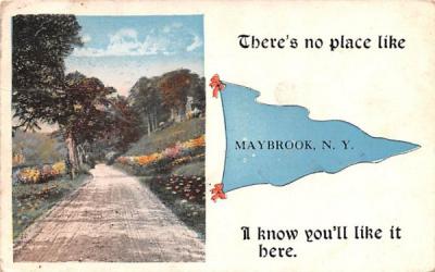 Road Scene Maybrook, New York Postcard