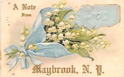 Note from Maybrook, New York Postcard