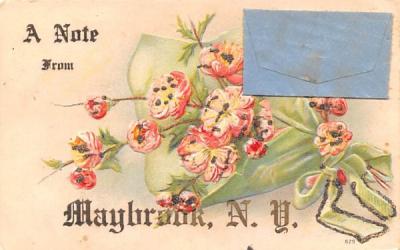 Note from Maybrook, New York Postcard