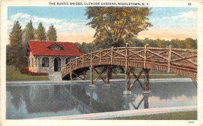 Rustic Bridge Middletown, New York Postcard