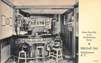 Horse Shoe Bar, Hambletonian Room Middletown, New York Postcard