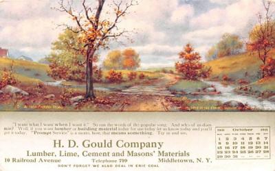 HD Gould Company Middletown, New York Postcard