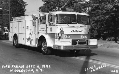 Fire Parade Sept 11, 1982 Middletown, New York Postcard