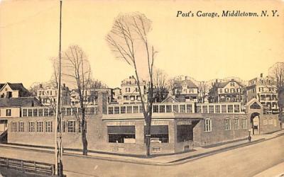 Post's Garage Middletown, New York Postcard