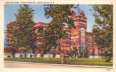 State Hospital Middletown, New York Postcard