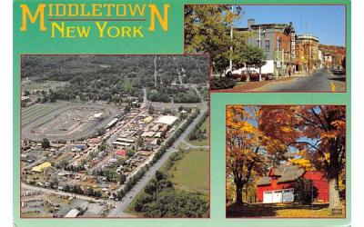 Downtown Looking from North Street Middletown, New York Postcard