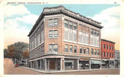 Masonic Temple Middletown, New York Postcard