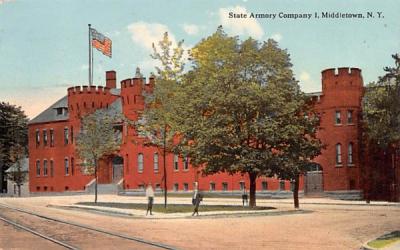 State Armory Middletown, New York Postcard