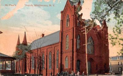 St Paul's Church Middletown, New York Postcard