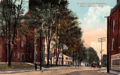 Orchard Street Middletown, New York Postcard