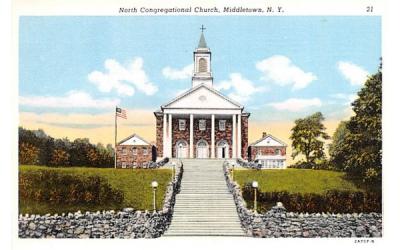 North Congregational Church Middletown, New York Postcard