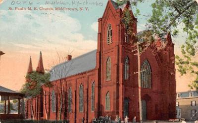 St Paul's ME Church Middletown, New York Postcard