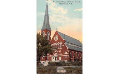 St Joseph's Roman Catholic Church Middletown, New York Postcard