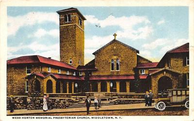 Webb Horton Memorial Presbyterian Church Middletown, New York Postcard