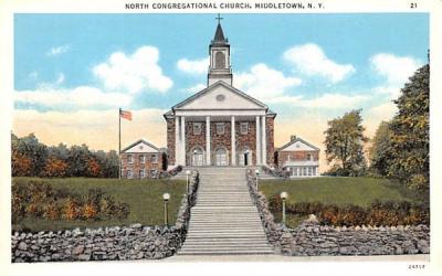 North Congregational Church Middletown, New York Postcard